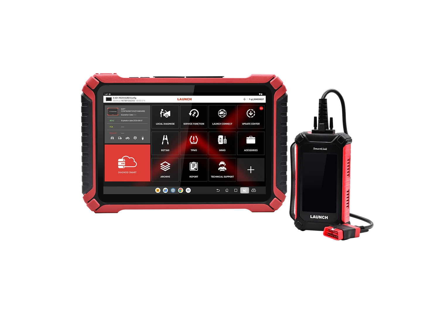 Launch diagnostic equipment used in workshop and datacenter support