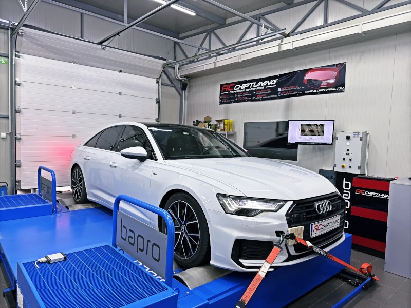 Audi A6 40 TDI 2.0 204HP 2019MY dyno result from AC ChipTuning garage