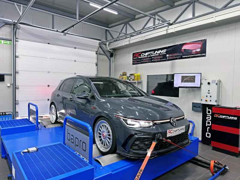 VW Golf 8 GTI 2.0 TSI 245HP 2021MY DSG dyno result from AC ChipTuning garage